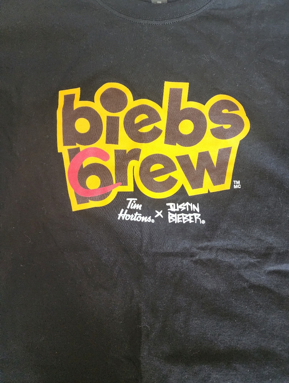 Justin Bieber x Tim Hortons "Biebs Brew" Black Graphic Tee